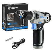 Дрель-шуруповерт аккумуляторная ZKCD80FU-Li SET 3 DEKO 063-4128