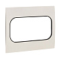 Стокгольм Рамка для розетки 2-местная белая с линией цвета черный EKF PROxima EYM-G-303-20