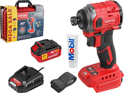 Аккум. ударный гайковерт/винтоверт CWR 0218 в чем. XLT 1x4 А*ч, БЕСЩЕТ., 18 В, 220 Н*м, внутр. шестигр. 1/4" WORTEX 1329730