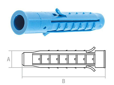 Дюбель распорный 5х40 мм четырехсегментный 1000 шт Starfix SM-41325-1000