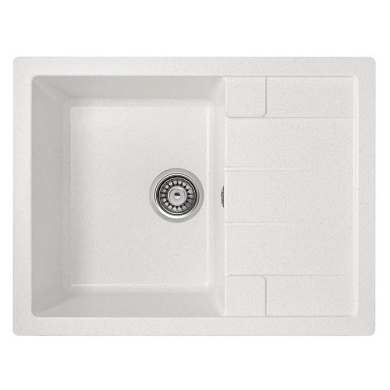 Мойка кухонная из мраморной крошки, белый, B22-18 Gerhans