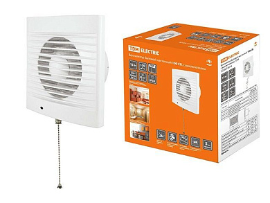 Вентилятор бытовой настенный 100 СВ, с выключателем, TDM SQ1807-0016