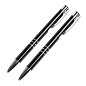 Набор "Claremont" ручка шариковая автоматическая и карандаш автоматический, черный, серебристый