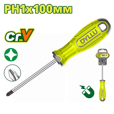 Oтвертка крестовая PH1x100 мм DYLLU DTSD2214