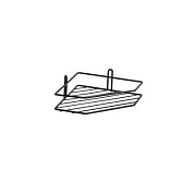 Полка угловая 1-ярусная черная AKS 91243