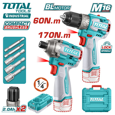 Набор аккумуляторного инструмента TOTAL TOSLI240968
