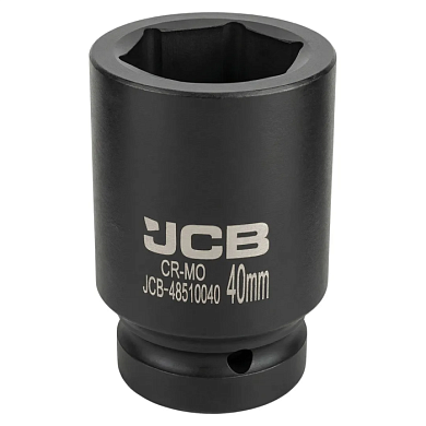 Глубокая ударная головка 40 мм 6-гр 1'' JCB JCB-48510040
