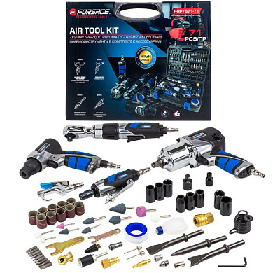 Набор пневмоинструментов с аксессуарами 71 пр. Forsage F-RP7871-71 (RP27313, RP27411, RP27621.RP27432)