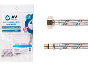 Подводка гибкая для воды иголка м10 короткая - гайка 1/2 60 см AV Engineering AVE20360
