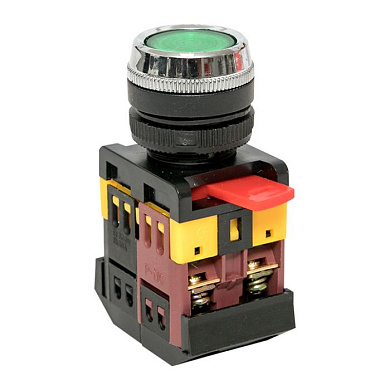 Кнопка ABLFS-22 с подсветкой зеленый NO+NC 230В EKF PROxima ablfs-22-g