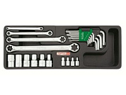 Набор-сет головок и ключей 23пр. 434х176мм Toptul GAAT2302