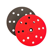 Круг шлифовальный D150 мм P2000 Velcro красного цвета, тип зерна – оксид алюминия, 15 отв. HOREX FD150P2000