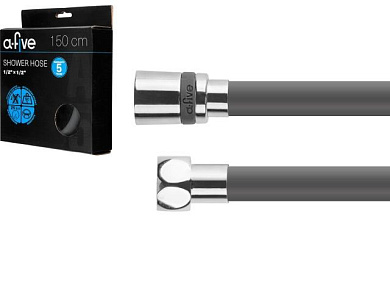 Шланг душевой, Si, 1/2" г-г 150 см, графит, A-five A5-028GRPH