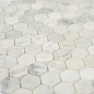 Мозаика Pietrine Hexagonal Bianco Aspen, 25х25х6 мм, MOSAICSTORY 30122
