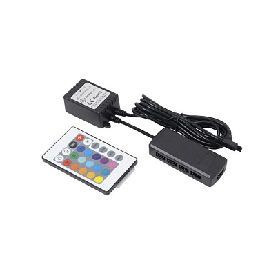 Контроллер с пультом STER-RGB, 72W, шнур 2м, 12V, HLT 27148