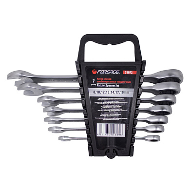 Набор трещоточных комбинированных ключей 7 пр. Forsage F-51072