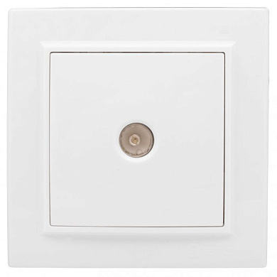 Минск Розетка TV 1-местная СП бел, 75Ом 5-862МГц EKF Basic ERA00-027-10