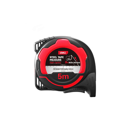 Рулетка Deli RS EDL370528, 5 м х 28 мм, красный, черный