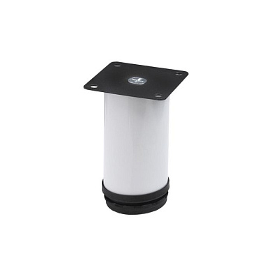 Опора меб. мет. d50 h100 с регул. белый AKS 107216