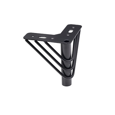 Опора меб. мет. RAY h120 угловая черный AKS 90926