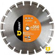 Алмазный отрезной диск 400 мм по асфальту и свежему бетону серия Expert GRAFF 25400