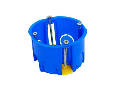 Коробка установочная, подрозетник, 68х45мм, пласт.лапки IP20, для полых стен Юпитер JP7121-01