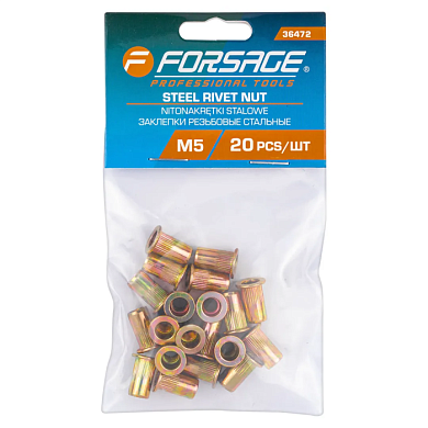Заклепки резьбовые стальные 20 шт Forsage F-36472