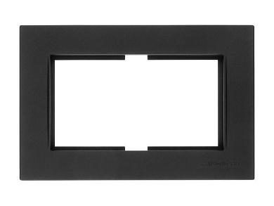 Рамка для 2-ой розетки черная, RITA, для розетки 2-ой арт.2200 201 ХХХХ, 2200 202 ХХХХ, 2200 203 ХХХХ, ХХХХ- цвет, Mutlusan 22208201284