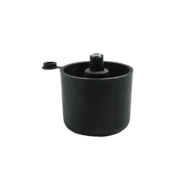 Опора меб. пласт. WPJA-22 h44 регул. черный AKS 29144