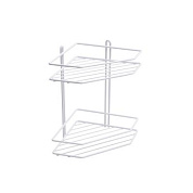 Полка угловая 2-ярусная белая AKS 91249