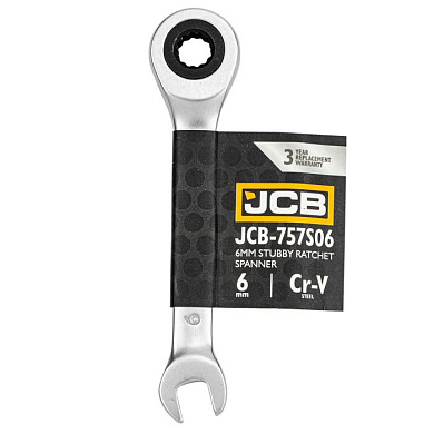 Ключ трещоточный короткий 6 мм JCB JCB-757S06