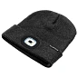 Шапка бини со сьемным фонариком черная 21х23 см 1Вт, 3 реж.раб., 120Лм, время работы 2-3 ч RockForce RF-444 (Black)
