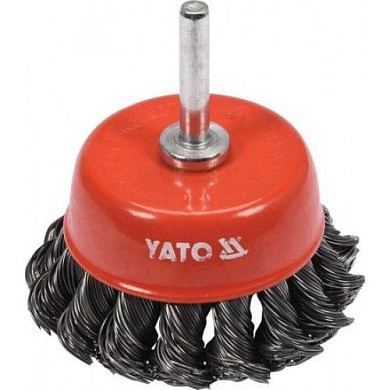 Щетка-крацовка витая ''ЧАШКА'' 65 мм YATO YT-47518