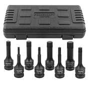 Набор ударных головок-бит SPLINE M5-M18 1/2'' 8 пр ForceKraft FK-40811MPB