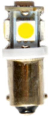 Светодиод LED SMD=5 (5050) 6000K T8 аналог T4W 12V 1.5W 50Lm BA9s пак.10шт ВОСХОD 89104Pg