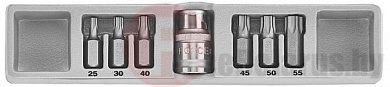 Набор бит TorxT25-T55 7 пр. 10 мм Force 4074