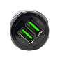 Автомобильное зарядное устройство FY-205, 12V-24V, USB 2:5V-Max 3.1A, QC3.0: 5V/3A,9V/2A,12V/1.5A KING FY-205