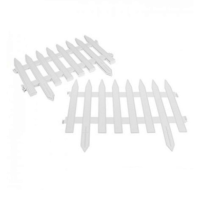 Забор декоративный "GOTIKA" №3, длина общ. 3,10 м, выс. 0,35 м, белый (компл. 7 шт.) Гарденпласт 50012