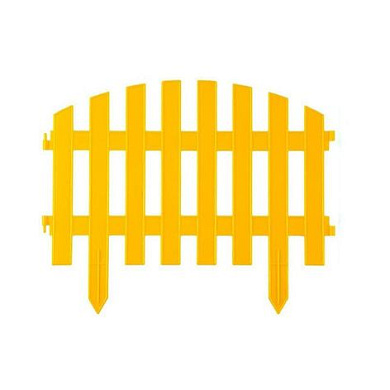 Забор декоративный "RENESSANS" №2, длина общ. 3,10 м, выс. 0,33 м, желтый (компл. 7 шт.) Гарденпласт 50211