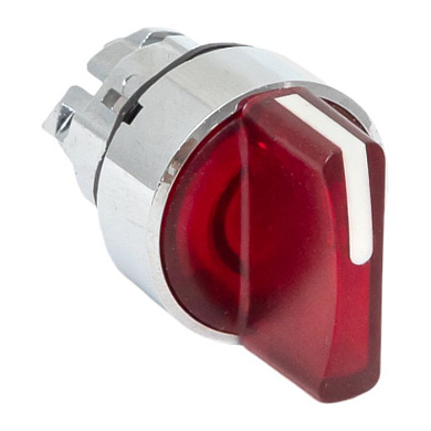 Исполнительный механизм переключателя ХB4 красный на 2 положения с фиксацией, с подсветкой с короткой ручкой EKF PROxima XB4BD2FL-R