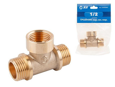 Тройник нар.-вн.-нар. 1/2, AV Engineering AVE306007