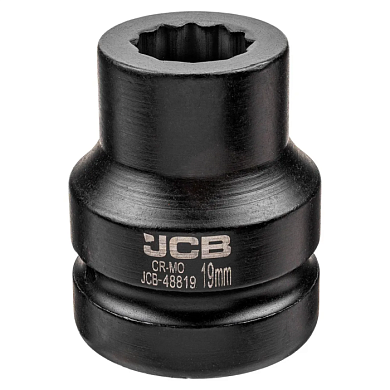 Ударная головка 19 мм 12-гр 1'' JCB JCB-48819