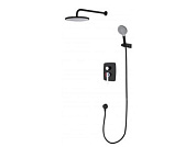 Душевая система Lt D35, серия Rose черный + белый, встраиваемый, излива нет A-five A5-0857