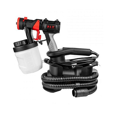 Краскопульт электрический, 600 Вт, расход 1000 мл/мин, емкость 900 мл, возд. шланг 1,8 м PIT PSG3022-C