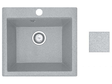 Мойка кухонная из искусственного камня SOLO серый 500х460 мм, AV Engineering AV500460SGRA
