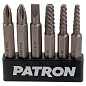 Ударно-поворотная отвертка с набором бит и экстракторами резьбы 7 пр PATRON P-5064V