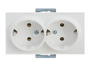 Розетка 2-ая, скрытая,с/з керамика, белая RITA Mutlusan 2200 200 0201