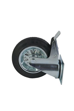 Колесо поворотное усиленное резина SRCB 80 200 мм с тормозом TOR 1027198