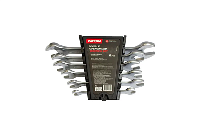Набор ключей рожковых 8x10-22x24 мм 6 пр PATRON P-5062MP