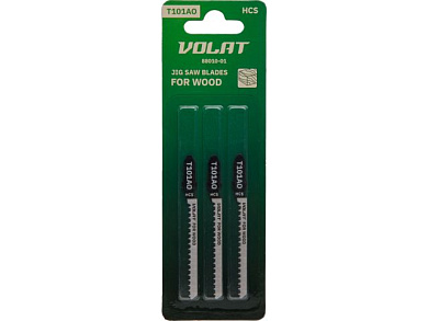 Пилка по дереву для лобзика T101AO 3 шт. пропил криволинейный, тонкий, аккуратный и чистый рез ВОЛАТ 88010-01